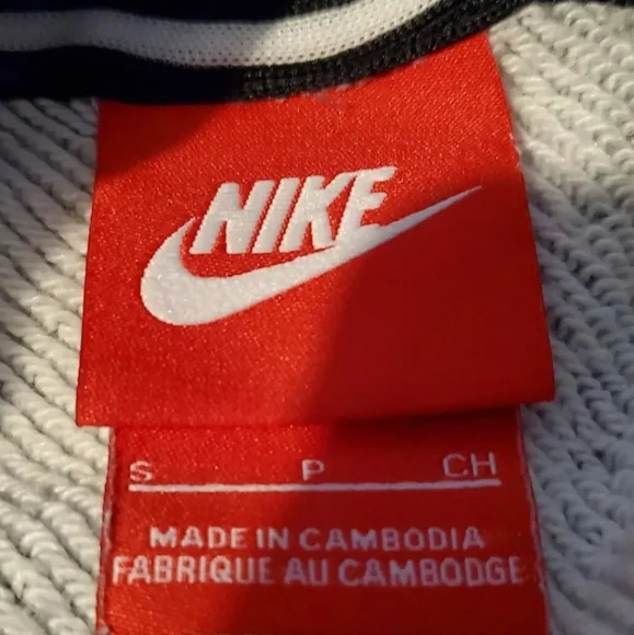 Nike Y2K High Neck Grey Jersey sweater sweatshirt Jumper zip pocket S male 36/38 - Picture 7 of 7